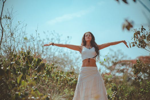 relaxed person meditating