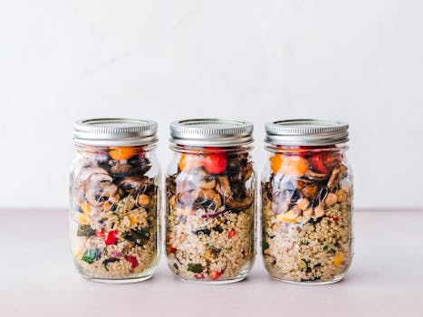 colorful jars of homemade kimchi