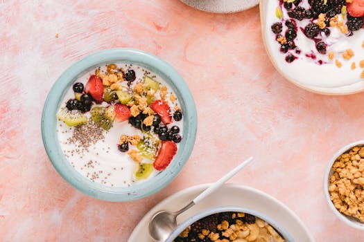 berries and yogurt