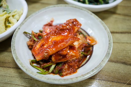 healthy pickled vegetables on a plate