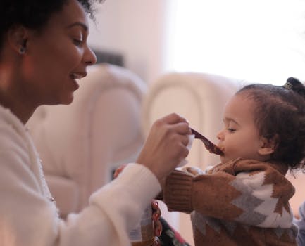 family enjoying a healthy meal together