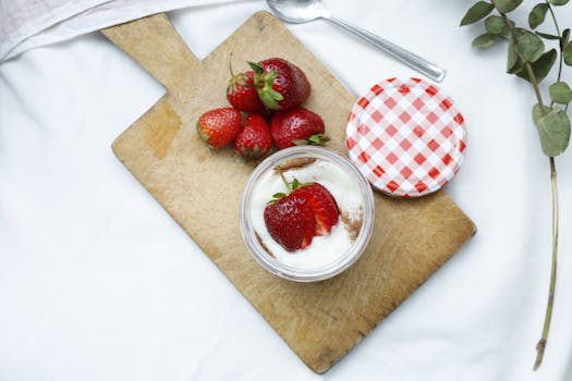 bowl of probiotic yogurt with fruits