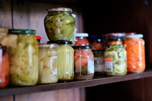 colorful jars of fermented vegetables