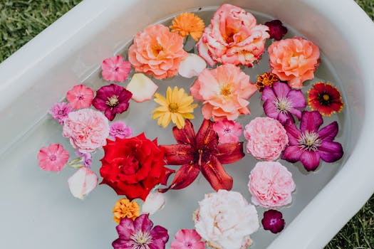 colorful garden with various flowers