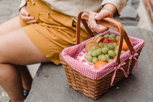 pregnant woman enjoying healthy food