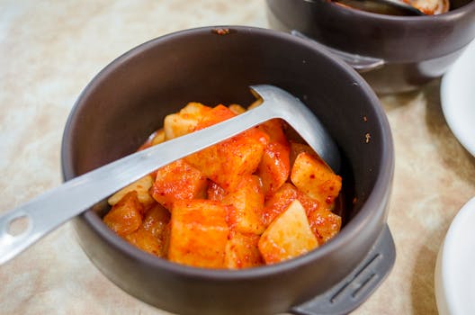 colorful kimchi in a bowl