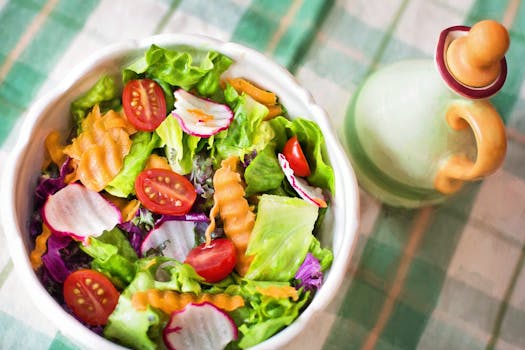 delicious salad with vegetables