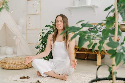 image of a person practicing yoga