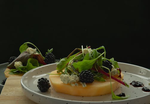 a healthy plate of fruit and vegetables